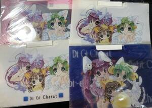 DI GI CHARAT デジキャラット クリアファイル /非売品 サイズ：A4 青 1枚 ：白 2枚 ：ピンク 4枚