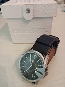 実働品 DIESEL ディーゼル 腕時計 革ベルト