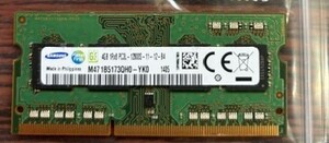 [8GB(4GB×2枚組)](DDR3メモリ ノートPC用 Samsung 4GB PC3L-12800S-11-11-B2)×2枚組 動作確認済み No.506