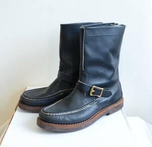 美used ラッセルモカシン スネークブーツ 黒レザー size 9E