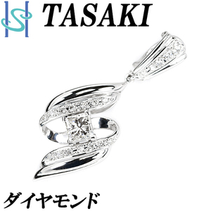 タサキ 田崎真珠 プリンセスカット ダイヤモンド ペンダントトップ 1.02ct Pt900 TASAKI 美品 中古 SH96303