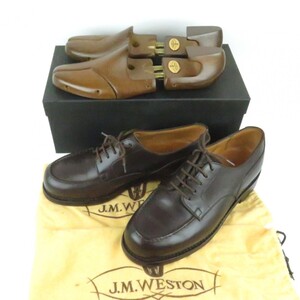 正規品 J. M. WESTON ジェイエムウエストン Golf ゴルフ 641-31 5 1/2 ダークブラウン レザーシューツリー 木製 フランス製 0206-032