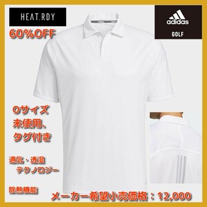 ■新品 12,000円 60％OFF adidas ゴルフ Oサイズ HEAT.RDY メッシュオーバーレイ 半袖 ポロシャツ 通気/透湿テクノロジー HB3576 NIKE PUMA