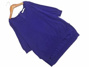 ネコポスOK AZUL basic アズールバイマウジー バックジップ ニット セーター sizeS/青 ◇■ ☆ eja9 レディース