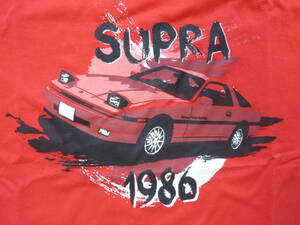 Mサイズ■Tシャツ■トヨタA70スープラ　1986年■送料185円■TOYOTAハチマルヒーロー昭和名車1980年代