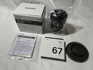 【極美品】SIGMA 28-70mm F2.8 DG DN | Contemporary (Lマウント) ※純正WRフィルター付き