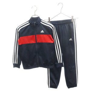 adidas アディダス BESSTIBERIO カラーブロックデザインセットアップ ジャージセット ジャケット パンツ ネイビー キッズ GN3972