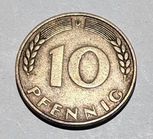 ’1949　ドイツ 10ペニヒ 10 PFENNIG 流通品　HJ018