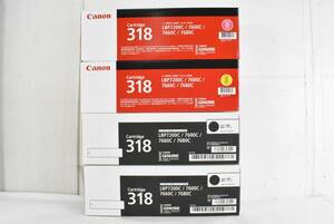 未使用 CANON 純正 トナー CRG-318/318BLKVP 3色4本（マゼンタ・イエロー×各1 / ブラック×2） キャノン ITANLQOB7UIW-YR-N14-byebye