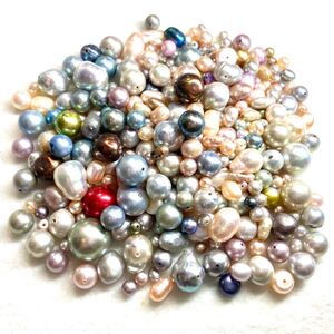 1円〜!!大量!!◯パールおまとめ500ct◯n 真珠 アコヤ 淡水 宝石 白蝶 片穴 両穴 pearl w5 47