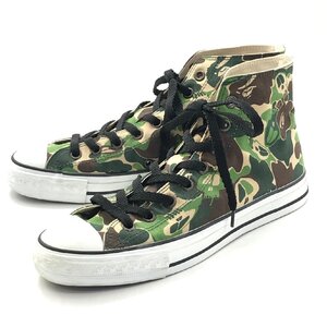 [126-30412] A BATHING APE × STUSSY (アベイシングエイプ×ステューシー) APE STA HI スニーカー カモ 27cm