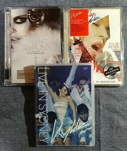 カイリー・ミノーグ EU盤DVD【PAL】3タイトルまとめて『Live In Sydney』『Live in Manchester』『White Diamond/Homecoming[2枚組]』