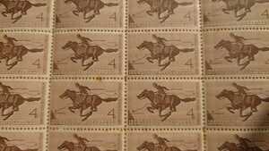 【送料無料】1860-1960ポニーエクスプレス4¢切手シート 1960年USA Stamp PONY EXPRESS