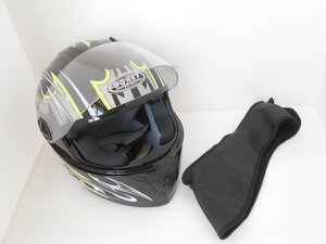 ●CQAET Helmet バイクヘルメット バイク用 原付 スクーター フルフェイスヘルメット ネックカバー付き