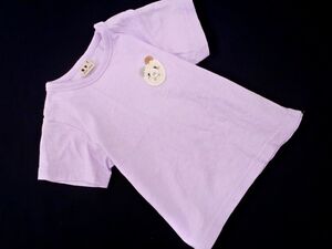 ネコポスOK petit main プティマイン 刺繍 Tシャツ size90cm/ラベンダー ■◆ ☆ ehb3 子供服