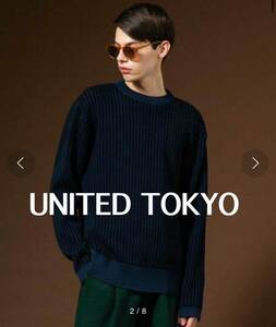 UNITED TOKYO モールストライププルオーバー　ニット　プルオーバー　ユナイテッドトウキョウ　M セーター　メンズ　ストライプ