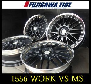 【1556】★FK8810074◆WORK VS-MS◆19x8JJ 5穴 PCD114.3 +39◆4本◆