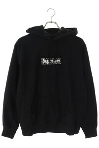 シュプリーム パーカー 19AW Bandana Box Logo Hooded Sweatshirt サイズ:M バンダナボックスロゴプルオーバーパーカー 中古 NO05