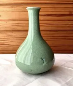 陶芸作家　釜谷陶房　劉炳豪作　花入　花器　共箱