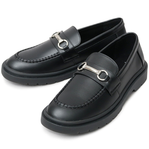 ☆ BLACK ☆ Lサイズ(26.5-27.0cm) ☆ glabella CLEAR HIGH SOLE BIT LOAFERS glabella グラベラ ローファー メンズ glbt305