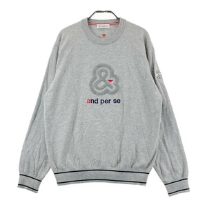 【1円】AND PER SE アンパスィ 2022年モデル ニットセーター グレー系 L [240101159173]