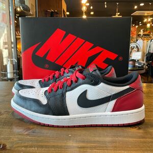 AIR JORDAN 1 RETRO LOW OG エアジョーダン1レトロロー ブラックトゥ CZ0790-106 size 26.5cm 美中古品 黒タグ