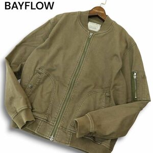 BAYFLOW ベイフロー 通年 MA-1★ ミリタリー フライト ジャケット ブルゾン Sz.3　メンズ　A4T09793_9#O