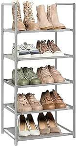 シューズラック 5段 靴収納 8-10足 靴棚 下駄箱 省スペース シューズボックス スリム 玄関に靴を効率収納 靴入れ 組み立て
