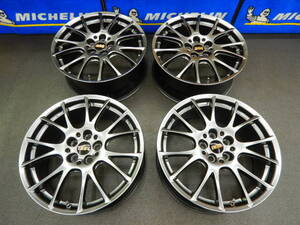 美品！BBS RE-V (RE063) 7.5J-18+50 5-100 DBK カローラツーリング レクサスCT プリウス 86 BRZ XV レガシィ、エクシーガ他　送料も込み！