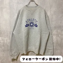 古着 used　Champion　チャンピオン　1919　長袖プリントスウェット　グレー　レトロ　クルーネック　メンズ　レディース