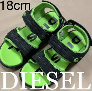 洗練されたデザイン ディーゼルキッズ DIESEL KIDS 正規品 サンダル S-ANDAL CH 18cm グリーン BC0511 P3864