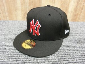 PRY097)ニューエラ/NEW ERA/キャップ/59FIFTY/62.5ｃｍ/5950 NEYYAN BLK RED SWHT/７ 7/8 /MLB/NY/