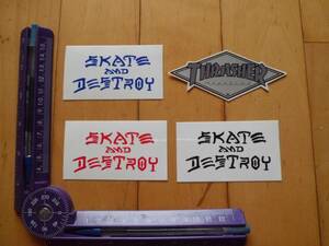 即決 OLD SKATE STICKER THRASHER MAGAZINE DESTROY スラッシャー マガジン ステッカー セット