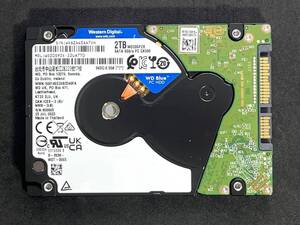 【送料無料】★ 2TB ★ Western Digital Blue　/　WD20SPZX ★【使用時間：7ｈ】2023年製 WD Blue 新品同様 2.5インチ内蔵HDD/7mm [管:A7TO