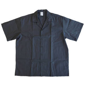 OG BLANK オージーブランク　オープンカラー 半袖 ワークシャツ　ブラック　XLサイズ　OPEN COLLAR WORK SHIRT