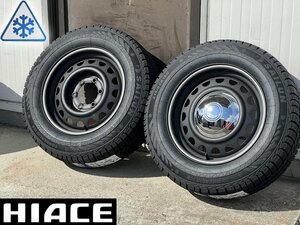 タイヤ残り1台分! ハイエース 200系 車検対応 PCD139.7 6穴 16インチ スチール スタッドレス 215/65R16 タイヤホイール 4本セット 冬タイヤ