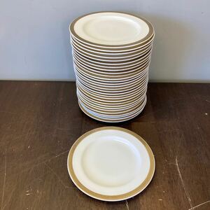 Golden Shadow ゴールデンシャドー　ROYAL BONE CHINA 業務用食器　洋食器 小皿 Φ16.0cm 30枚セット　中古B