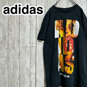 ☆送料無料☆ adidas アディダスオリジナルス 半袖 Tシャツ Mサイズ ブラック プリント 女性 トレフォイル ボクシング