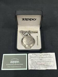 0010-0533 1円出品 時計 懐中時計 ポケットウォッチ ZIPPO ジッポ ムーンフェイズ メカニカル スケルトン スモセコ 自動巻き 稼働品 箱有り