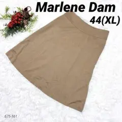 Marlene Dam フレアスカート 44 (XL) ベージュ　日本製　フレア