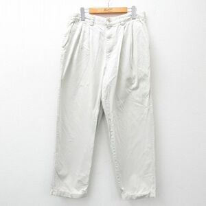 W33/古着 ギャップ GAP チノ パンツ チノパン メンズ 00s コットン 薄ベージュ カーキ 24nov07 中古 ボトムス ロング