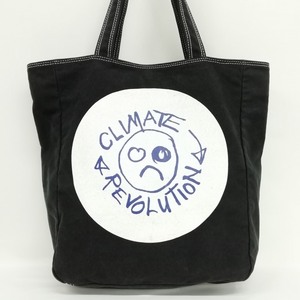 ヴィヴィアンウエストウッド Vivienne Westwood climate revolution キャンバス トートバッグ プリント ブラック メンズ レディース