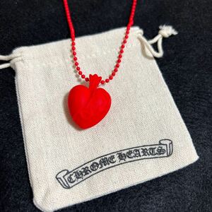 Chrome Hearts ハートラバー ネックレス レッド