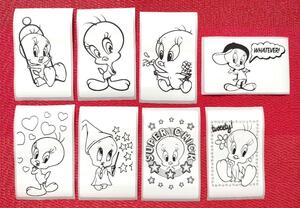 Looney tunes tweety bird 全長8cm防水加工シール8枚