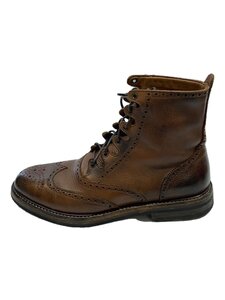 RALPH LAUREN◆レースアップブーツ/US7.5/BRW/レザー//