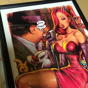 ロッキンジェリービーン rockin jelly bean ロジャーラビット “Who Framed Roger Rabbit” SILK SCREEN PRINT 専用フレーム付き EROSTIKA