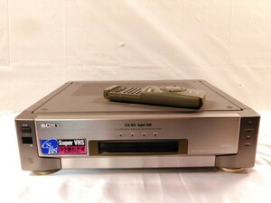 m59★SONY /SLV−RS7/S-VHS ビデオデッキ★ビデオカセットレコーダー/CS/BS Super VHS/93年製/ソニー/ ジャンク品★送料960円〜