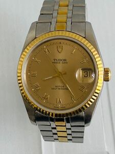 TUDOR チュードル チューダー Prince Date プリンスデイト 74033 34mm Men’s メンズ watch 腕時計 AT 自動巻 YG SS 金 稼働中 箱付 美品