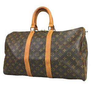 【1円～】 ルイヴィトン LOUIS VUITTON バッグ ボストンバッグ キーポル45 モノグラム M41428 832 レザー ブラウン 中古