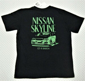 イグニオ×ニッサン　IGNIO×NISSAN　カジュアル用高機能プリントTシャツ 濃紺系　サイズ M 「GT-R/NISSAN/SKYLINE」絵柄　吸水速乾/UV機能